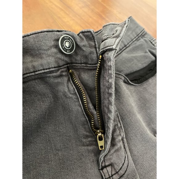 RING OF FIRE SLIM Distressed Destructed Pants Men Gray Size W33 L30 - Picture 4 of 12